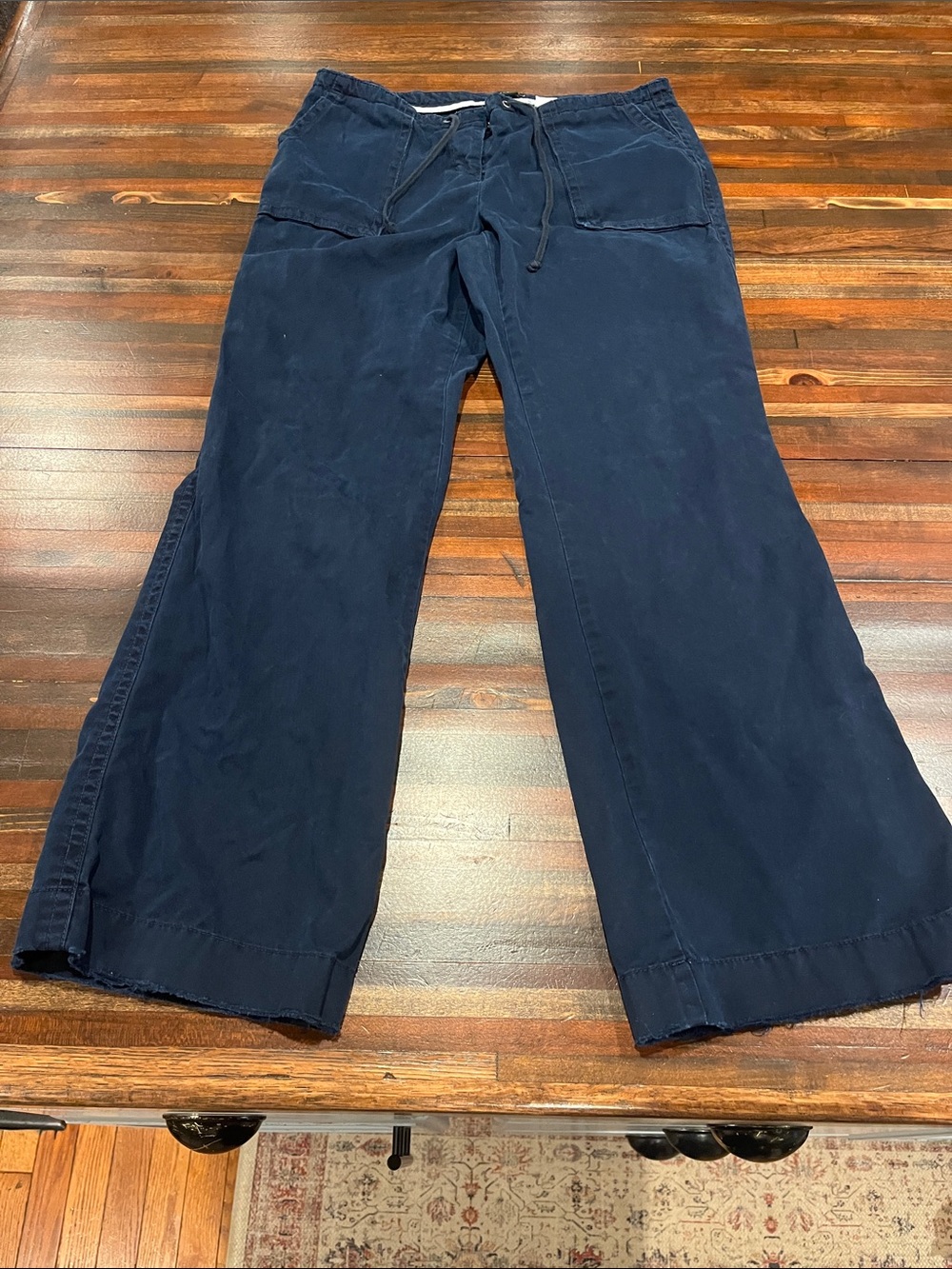 Women's J Crew Drawstring City Fit Utility Jeans - Navy size 10